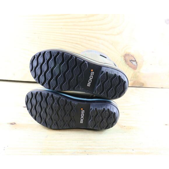 Bogs Boots Womens 7 Gray Green Plaid Prince Of Wales Rain Boots Tall Pull On - Picture 6 of 7